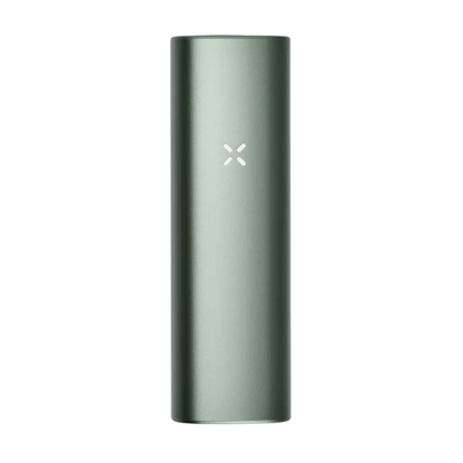 PAX Plus Portable Vaporizer in metallic green, designed for dry herb and concentrates, featuring sleek and compact design.