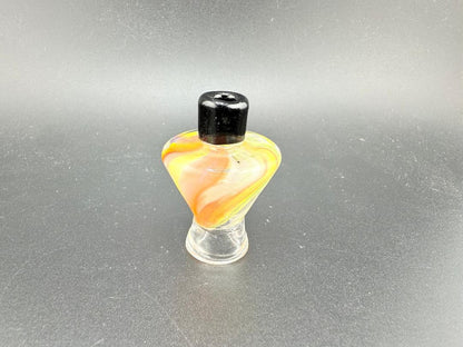 Paulson Pieces Puffco Pivot Glass Replacement Top W/ Auto Spinning Pearl Feature - Rasta Cone
