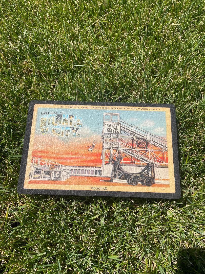 MoodMats Protective Mat – Greetings from Atlantic City Postcard