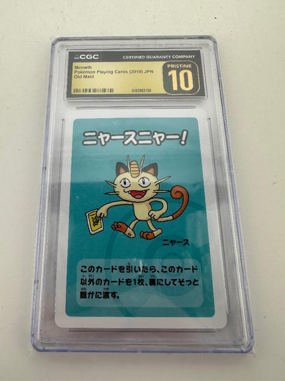 Pokémon TCG Graded – Meowth – CGC Pristine 10 – 2019 Japanese Pokémon Old Maid