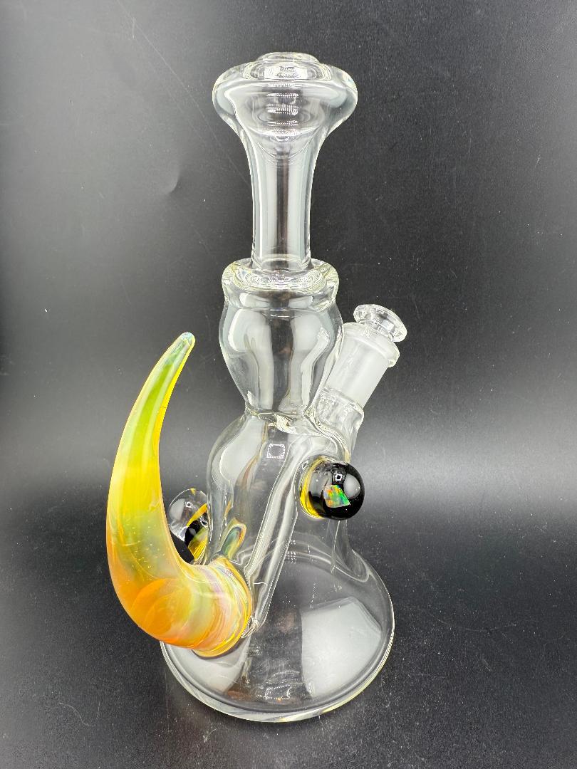 Pugsley Glass Clear Jammer w/ Colored Horn & Opal 10mm 45°