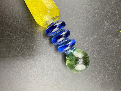 Brando Glass Dab Tool - Green, Blue, and Yellow