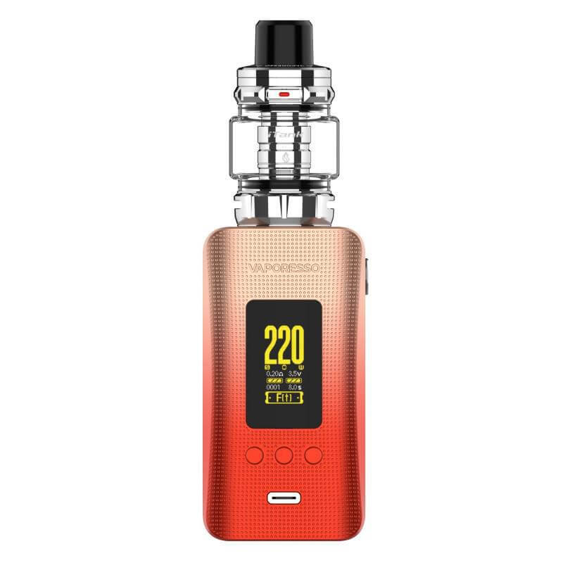 Vaporesso Gen 200 Itank 2 Kit with a vibrant design, showcasing a digital display and sleek, high-performance design.