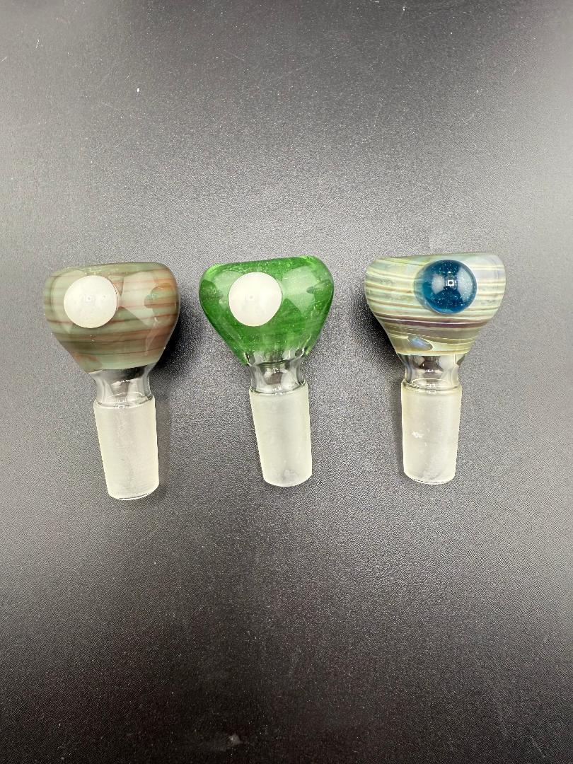 Highgrade Glass Single Color Green 14mm Bowl piece