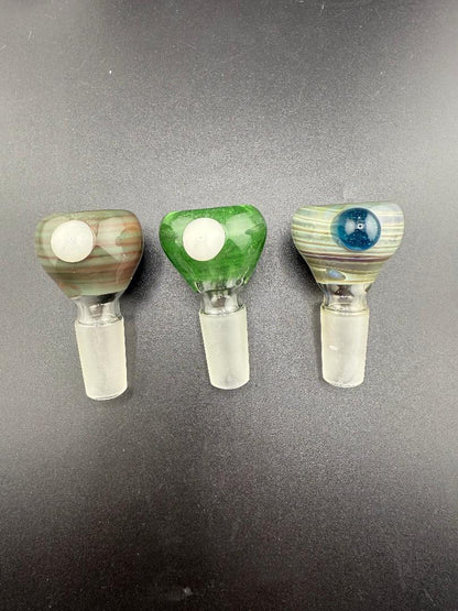 Highgrade Glass Single Color Green 14mm Bowl piece