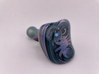 Highgrade Glass Dry Pipe - Full Color w/ Reversal Wig Wag Cap & Opal Encasement
