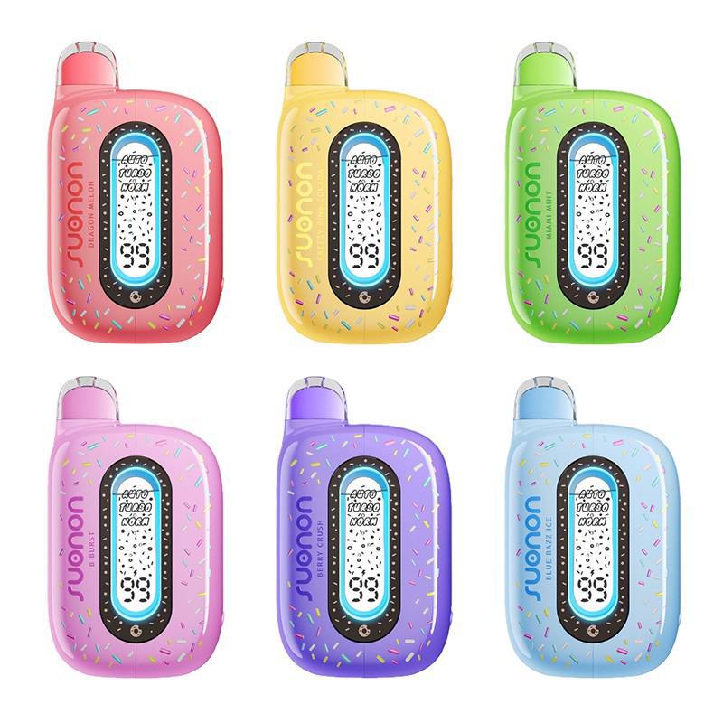 Suonon Donete 50k Disposable Vape in colorful options, showcasing a variety of flavors and long-lasting usage.