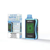 MTRX MX 25k Disposable Vape in Blue Razz flavor with dual screens and packaging, emphasizing nicotine and performance.