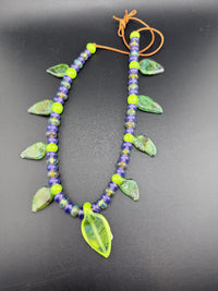 Phranq Glass Slime Leaf Necklace