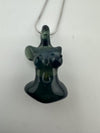 Kt Scissor Baby Glass Pendant / Necklace -  Torso