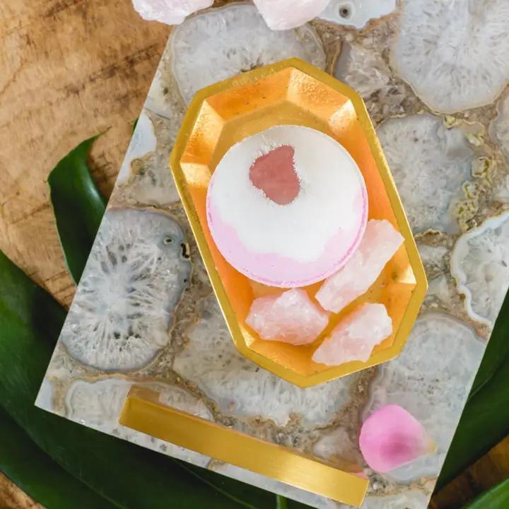 Whipped Up Wonderful Rose Quartz Bath Bomb
