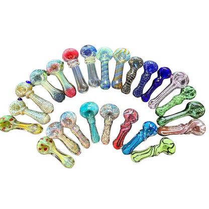 Import Glass Small Hand Pipe - Assorted Colors