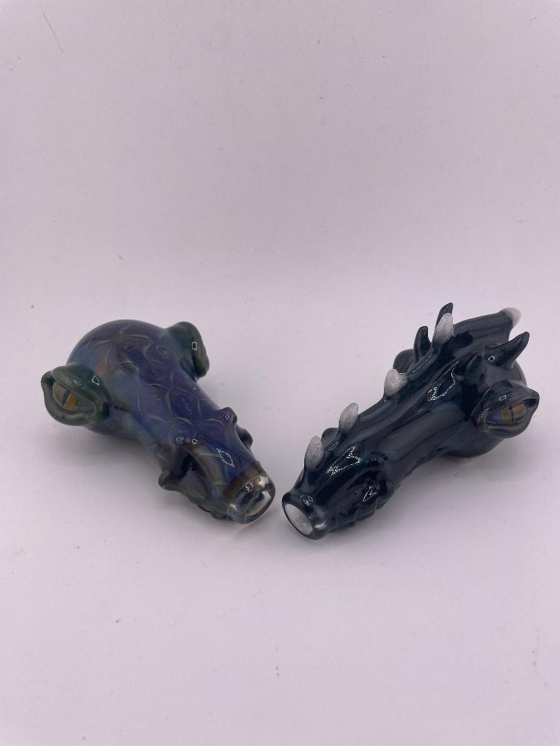 Phranq Glass Dry Pipe - Dragon w/ Scales