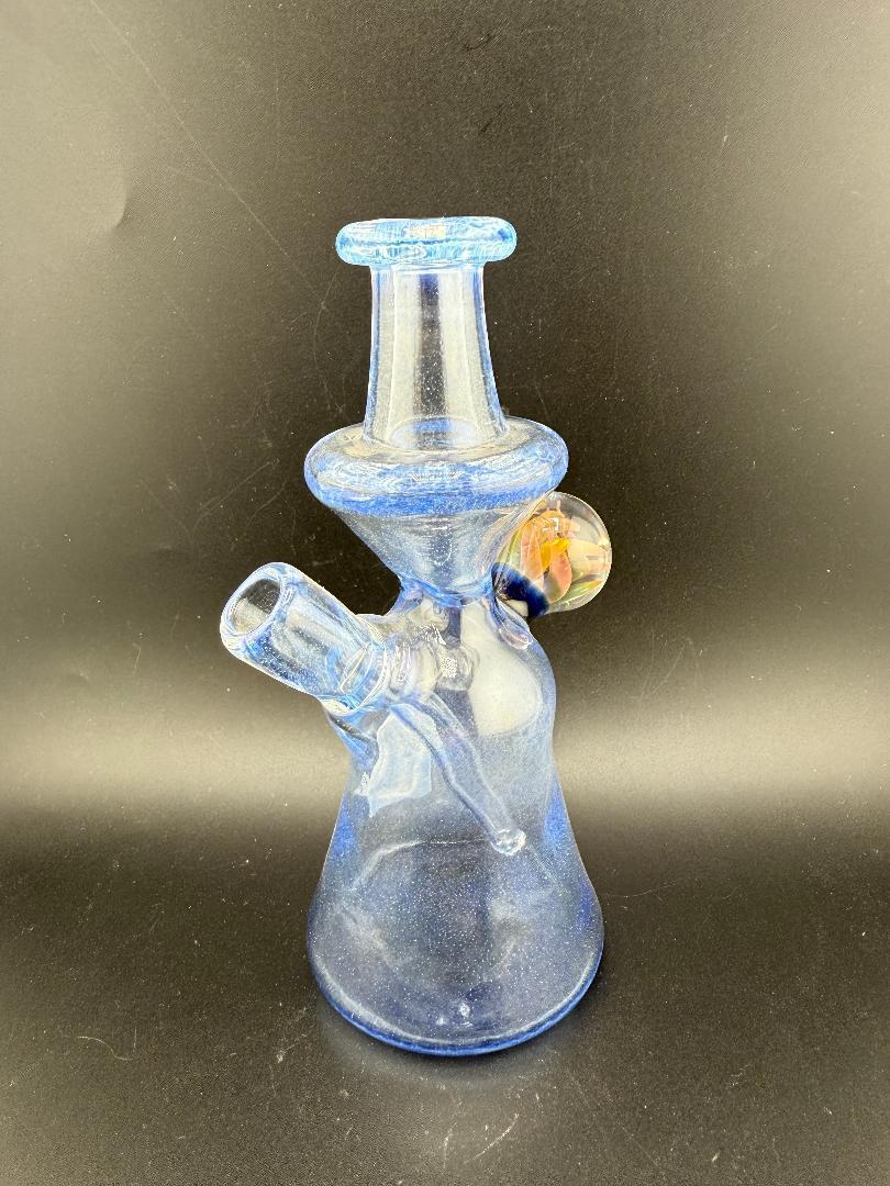 Pugsley Glass Blue Rig Fumed Marble 10mm 45°