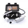 Huni Badger portable device kit with case, various accessories, and white vape device for herbal extracts.