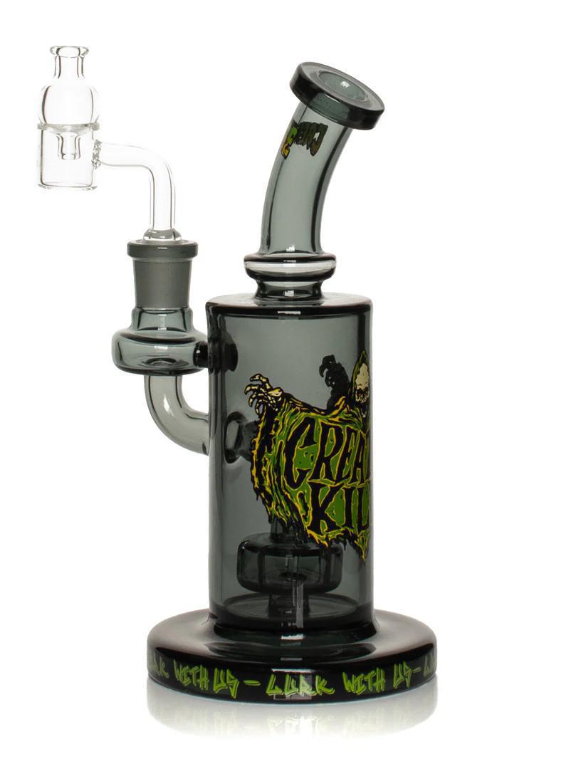 Gear Premium x Creature 7.5" Concentrate Rig in Goblin design with quartz banger and unique artwork.