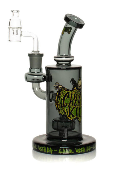 Gear Premium x Creature 7.5" Concentrate Rig in Goblin design with quartz banger and unique artwork.