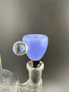 14mm opal grit bowl top view, vibrant blue color, designed for optimal smoking experience.