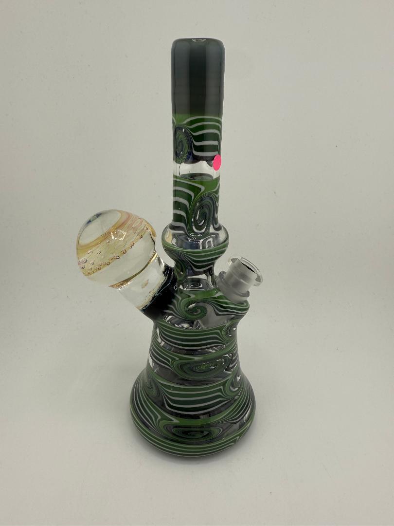 Highgrade Glass Heady Grommet Mini Tube 10mm 45° Green