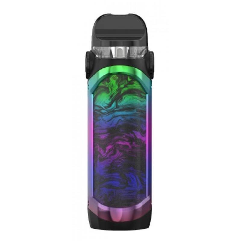Smok IPX 80 Kit in sleek design, featuring rainbow swirls and a convenient top-fill system for vaping.
