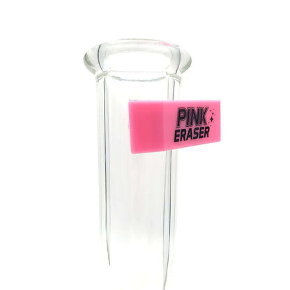 Pink Formula Pink Eraser Scrubber on glass cleaning tool for perfect glass shine and easy cleaning of hard-to-reach areas.