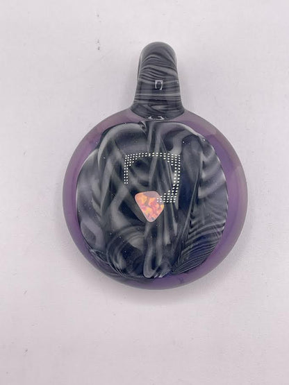 Danny W Glass Pendant - Encased Opal