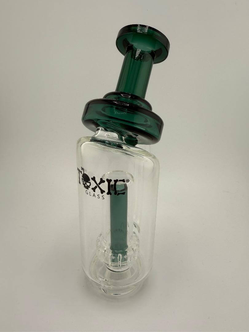 Toxic Glass Fused Shower Carta Glass Replacement Top in green for enhanced vapor filtration.