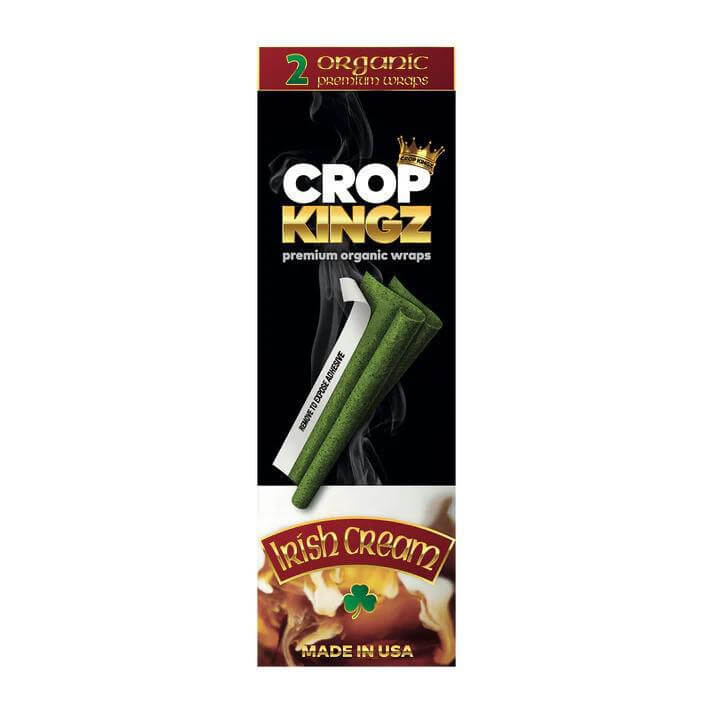 Crop Kingz Organic Hemp Cones King Size 2pc in Irish Cream flavor, showcasing premium organic wraps for smooth smoking.