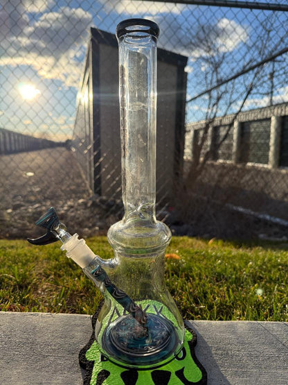 Highgrade Glass Flower Beaker - Wig Wag Reversal Bottom, Downstem, & Bowl 14mm 45°