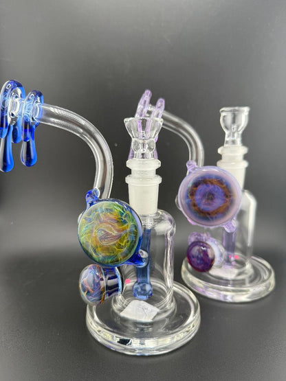 Beer Glass Blue Drip Rig 10mm 90°