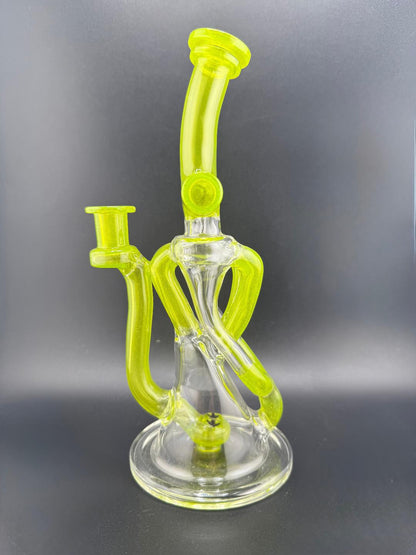 Domer Glass Double Recycler Green 10mm 90°