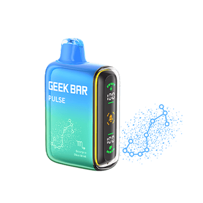 Geek Bar Pulse disposable vape device in Zodiac Edition, offering 15K puffs and 5% nicotine for a cosmic vaping experience.