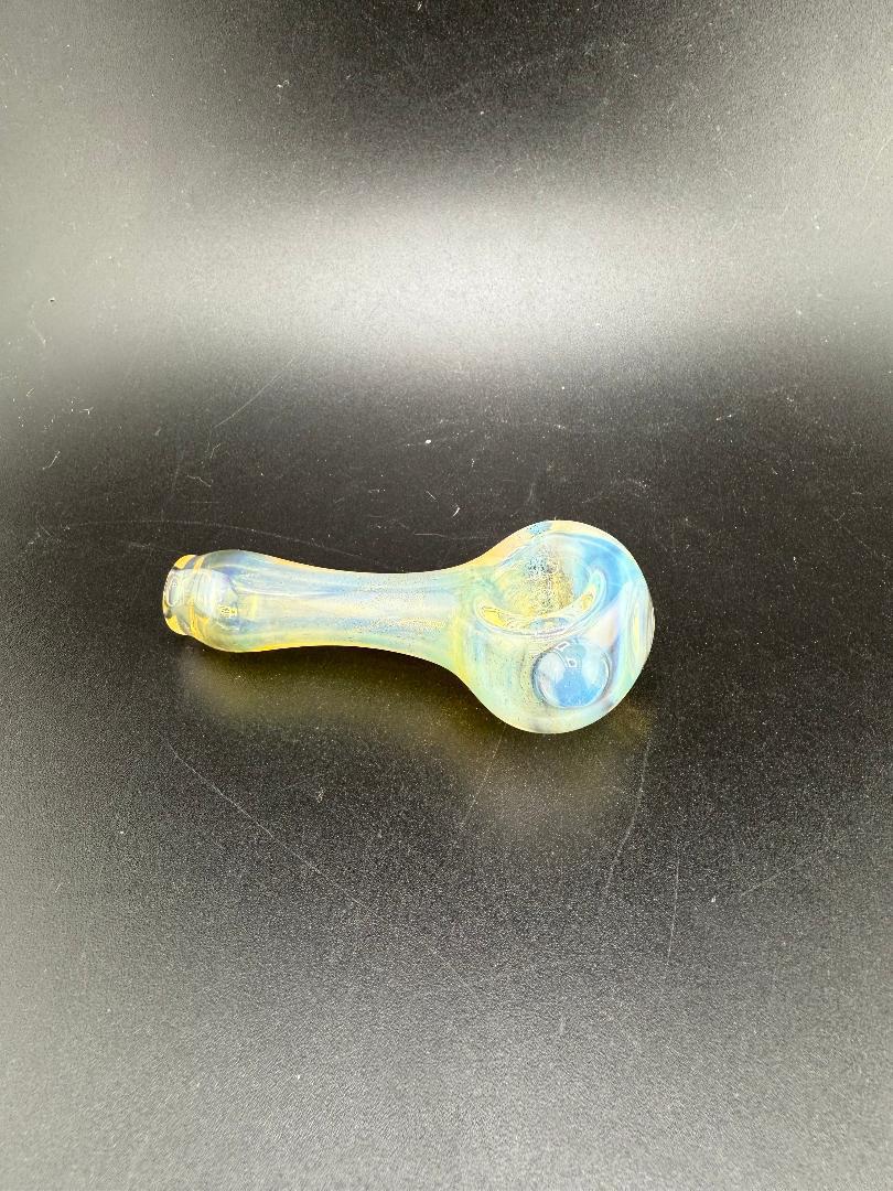 Highgrade Glass Simple Fumed Hand Pipe with a sleek design and colorful fumed finish.