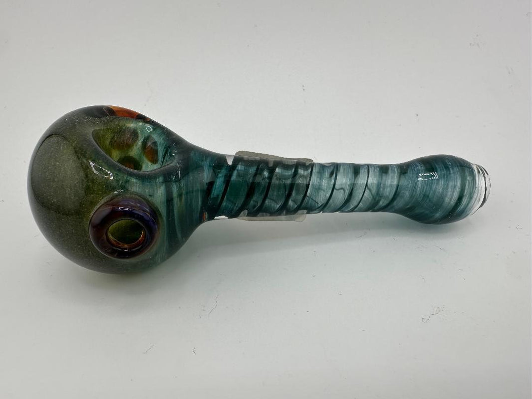 Crondo Glass Dry Pipe - Colored Frit Spiral