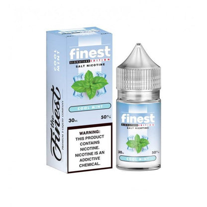 Finest Menthol vape juice 30ml bottle with mint flavor, offering a refreshing and icy vaping experience.