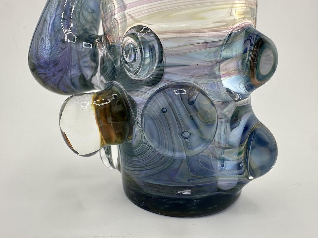 Brando Glass Puffco Proxy Accessory - Blue Fumed Stand Up Side Car