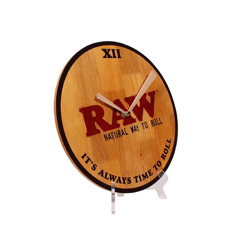 RAW Rolling Papers Wooden Wall Clock