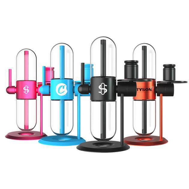 Stündenglass Gravity Infuser collection showcasing colorful designs for enhanced smoking experience.