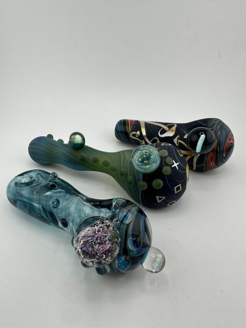 Danny W Glass Dry Pipe - Sand Blasted & Fully Worked