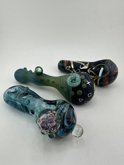 Danny W Glass Dry Pipe - Sand Blasted & Fully Worked
