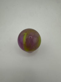 Paulson Pieces Pink & Green 30mm Glass Art Marble – Handcrafted Collectible
