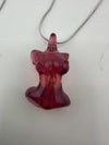 Kt Scissor Baby Glass Pendant / Necklace -  Torso