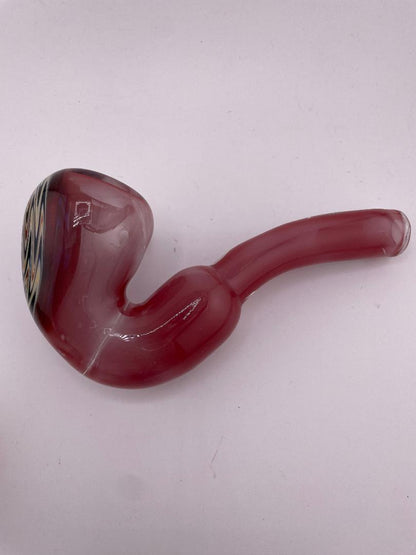 Phranq Glass Red Sherlock Pipe
