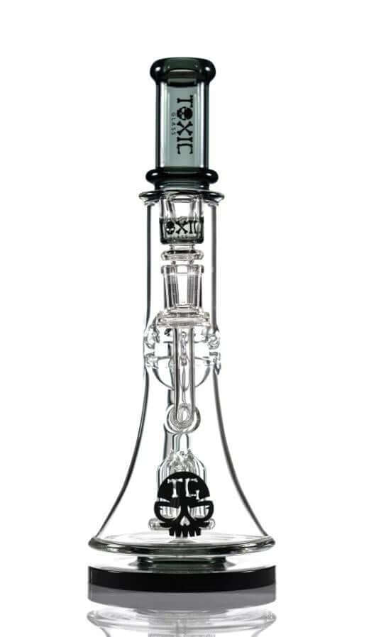 Toxic Glass 14" Squid Perc Fabb Recycler Beaker with innovative design and superior water filtration.