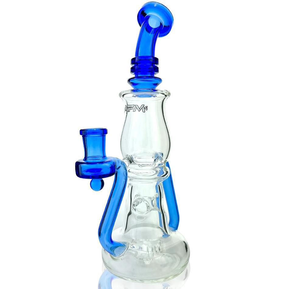AFM Glass 9.5" Nebula Glass Recycler Dab Rig TX076 14mm 90°