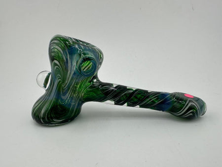 Mank Glass Dry Pipe - Full Color Hammer w/ Opal Attachments