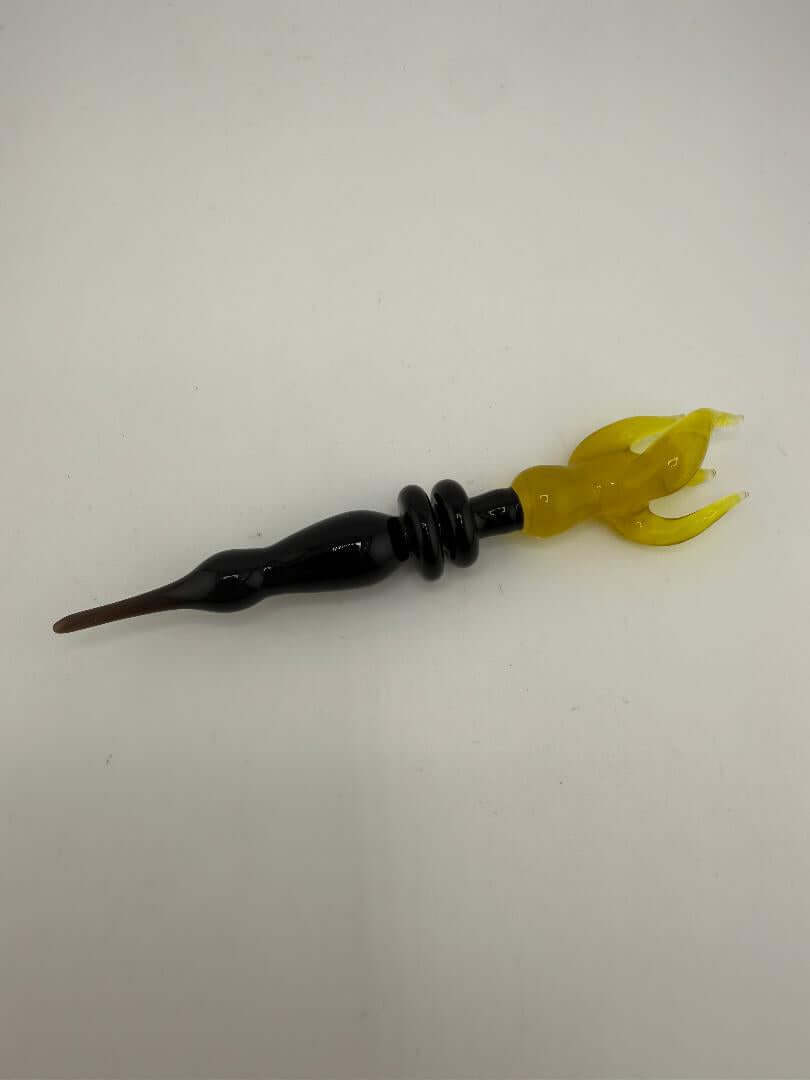 Paulson Pieces Glass Dab Tool 4 pieces American made glass Heady glass Yellow flame 1 piece