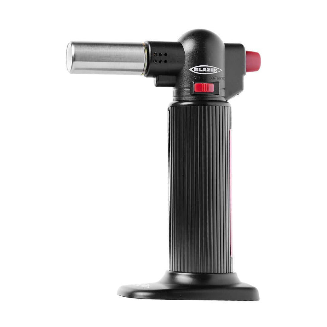 Blazer Big Buddy Butane Torch showcasing a lightweight, portable design for culinary and professional use.