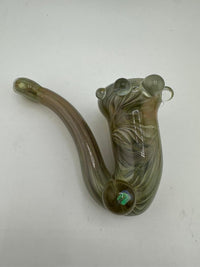 Pugsley Glass Sherlock Pipe – Fumed w/ Opal Encasements & Tactile Knobs