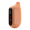 Flonq Max Pro 2% disposable vape in peach color with LED screen and USB-C for 20,000 puffs.